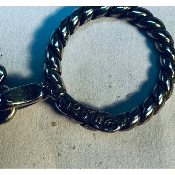 Carolyn Pollack Sterling Silver 925 Turquoise & Mother of Pearl Toggle Bracelet - Picture 6 of 12